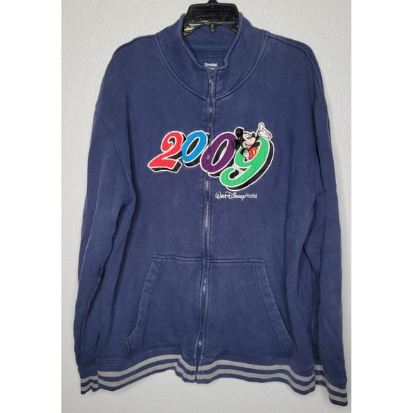 Walt‎ Disney World Resort Sweatshirt Size 2XL 2009 Mickey Mouse Blue Fleece - Picture 2 of 13